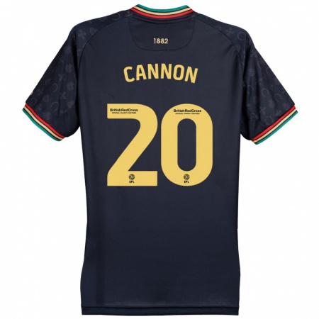 Kandiny Kinder Reggie Cannon #20 Dunkelmarineblau Auswärtstrikot Trikot 2024/25 T-Shirt