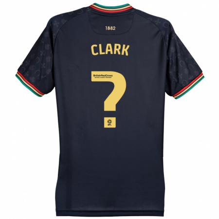 Kandiny Kinder Conor Clark #0 Dunkelmarineblau Auswärtstrikot Trikot 2024/25 T-Shirt