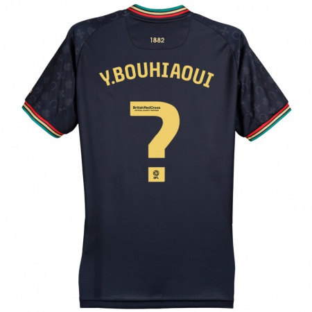 Kandiny Kinder Youssef Bouhiaoui #0 Dunkelmarineblau Auswärtstrikot Trikot 2024/25 T-Shirt