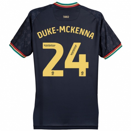 Kandiny Kinder Stephen Duke-Mckenna #24 Dunkelmarineblau Auswärtstrikot Trikot 2024/25 T-Shirt