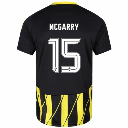 Kandiny Kinder James Mcgarry #15 Schwarz Gelb Auswärtstrikot Trikot 2024/25 T-Shirt