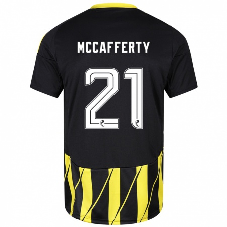 Kandiny Kinder Eirinn Mccafferty #21 Schwarz Gelb Auswärtstrikot Trikot 2024/25 T-Shirt