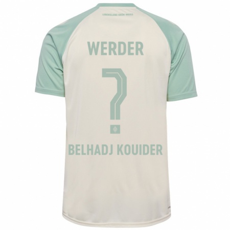 Kandiny Kinder Mahfoud Belhadj Kouider #0 Cremeweiß Hellgrün Auswärtstrikot Trikot 2024/25 T-Shirt