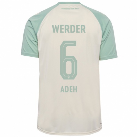 Kandiny Kinder Wesley Adeh #6 Cremeweiß Hellgrün Auswärtstrikot Trikot 2024/25 T-Shirt