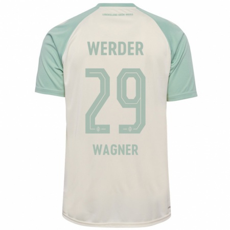 Kandiny Kinder Paul Wagner #29 Cremeweiß Hellgrün Auswärtstrikot Trikot 2024/25 T-Shirt