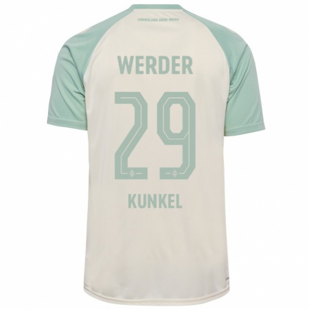 Kandiny Kinder Melina Kunkel #29 Cremeweiß Hellgrün Auswärtstrikot Trikot 2024/25 T-Shirt