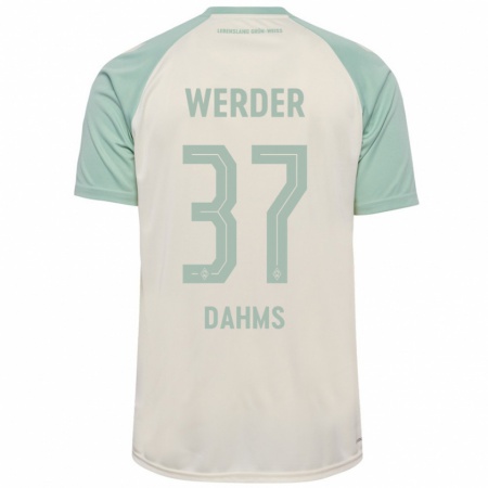 Kandiny Kinder Lena Dahms #37 Cremeweiß Hellgrün Auswärtstrikot Trikot 2024/25 T-Shirt