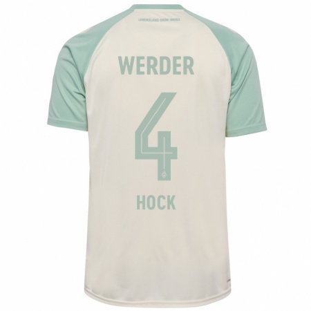 Kandiny Kinder Alexander Höck #4 Cremeweiß Hellgrün Auswärtstrikot Trikot 2024/25 T-Shirt