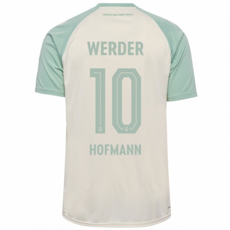 Kandiny Kinder Justin Hofmann #10 Cremeweiß Hellgrün Auswärtstrikot Trikot 2024/25 T-Shirt