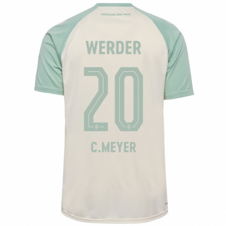 Kandiny Kinder Christin Meyer #20 Cremeweiß Hellgrün Auswärtstrikot Trikot 2024/25 T-Shirt