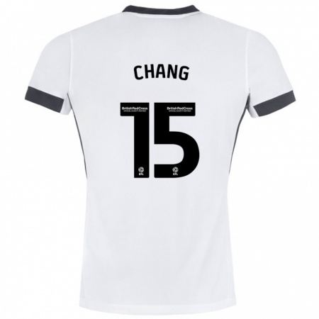 Kandiny Kinder Alfie Chang #15 Weiß Schwarz Auswärtstrikot Trikot 2024/25 T-Shirt