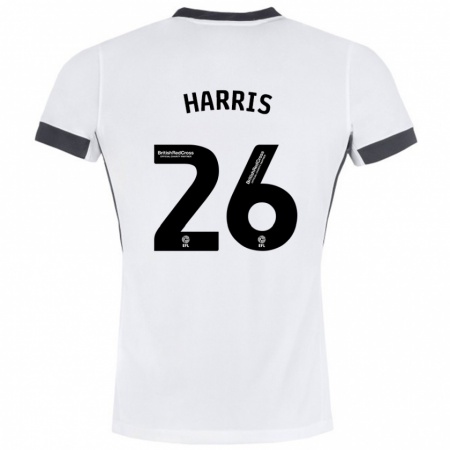 Kandiny Kinder Luke Harris #26 Weiß Schwarz Auswärtstrikot Trikot 2024/25 T-Shirt