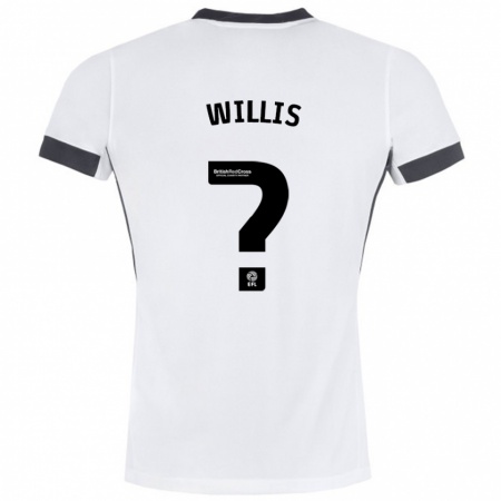 Kandiny Kinder Zach Willis #0 Weiß Schwarz Auswärtstrikot Trikot 2024/25 T-Shirt