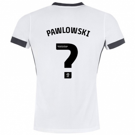 Kandiny Kinder Jakub Pawlowski #0 Weiß Schwarz Auswärtstrikot Trikot 2024/25 T-Shirt