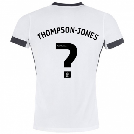 Kandiny Kinder Riquelme Thompson-Jones #0 Weiß Schwarz Auswärtstrikot Trikot 2024/25 T-Shirt