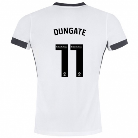 Kandiny Kinder Katie Dungate #11 Weiß Schwarz Auswärtstrikot Trikot 2024/25 T-Shirt