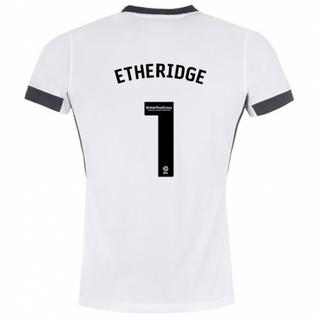 Kandiny Kinder Neil Etheridge #1 Weiß Schwarz Auswärtstrikot Trikot 2024/25 T-Shirt