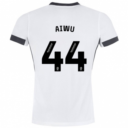 Kandiny Kinder Emanuel Aiwu #44 Weiß Schwarz Auswärtstrikot Trikot 2024/25 T-Shirt