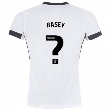 Kandiny Kinder Oliver Basey #0 Weiß Schwarz Auswärtstrikot Trikot 2024/25 T-Shirt