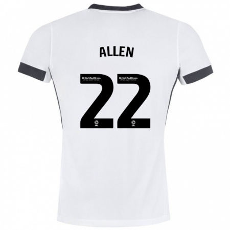 Kandiny Kinder Remi Allen #22 Weiß Schwarz Auswärtstrikot Trikot 2024/25 T-Shirt