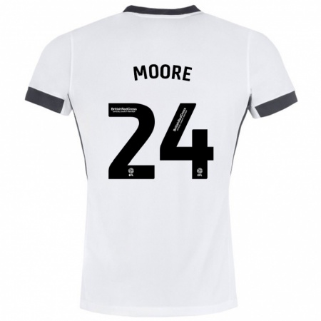 Kandiny Kinder Jade Ellis Moore #24 Weiß Schwarz Auswärtstrikot Trikot 2024/25 T-Shirt