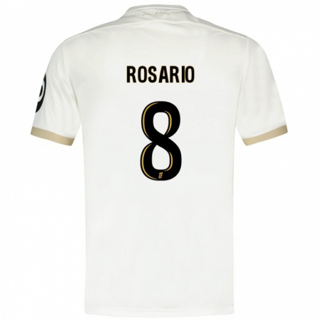 Kandiny Kinder Pablo Rosario #8 Weißgold Auswärtstrikot Trikot 2024/25 T-Shirt