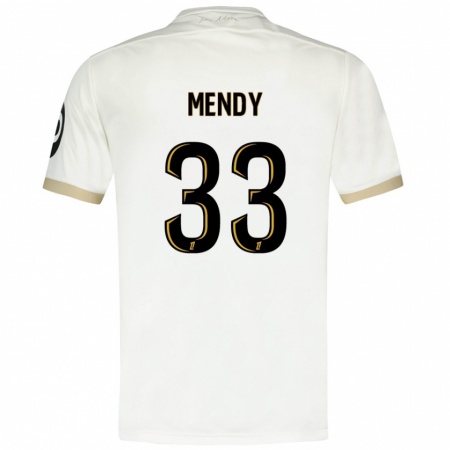 Kandiny Kinder Antoine Mendy #33 Weißgold Auswärtstrikot Trikot 2024/25 T-Shirt