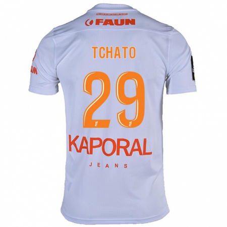 Kandiny Kinder Enzo Tchato #29 Weiß Auswärtstrikot Trikot 2024/25 T-Shirt