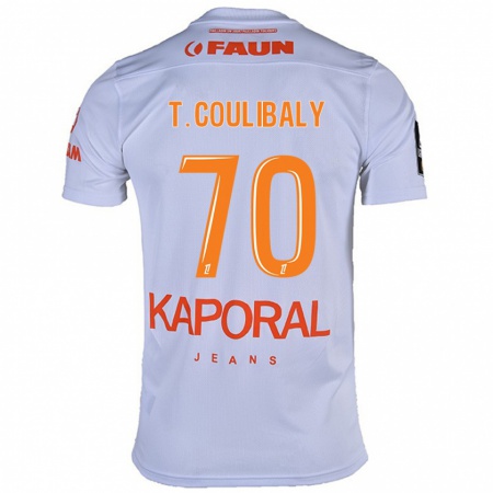 Kandiny Kinder Tanguy Coulibaly #70 Weiß Auswärtstrikot Trikot 2024/25 T-Shirt