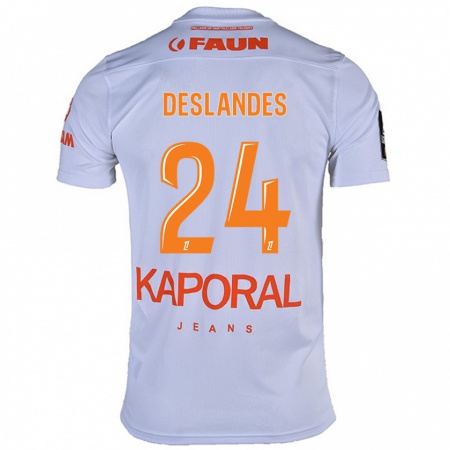 Kandiny Kinder Océane Deslandes #24 Weiß Auswärtstrikot Trikot 2024/25 T-Shirt