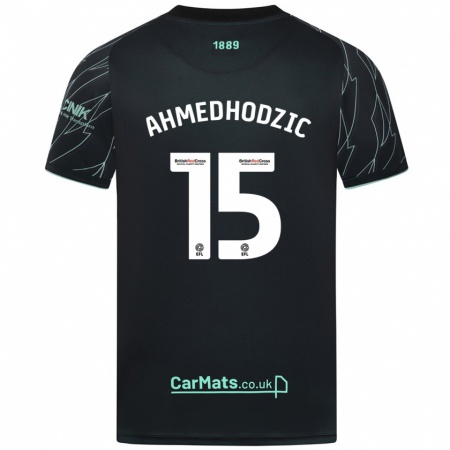 Kandiny Kinder Anel Ahmedhodzic #15 Schwarz Grün Auswärtstrikot Trikot 2024/25 T-Shirt