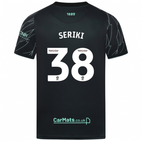 Kandiny Kinder Femi Seriki #38 Schwarz Grün Auswärtstrikot Trikot 2024/25 T-Shirt