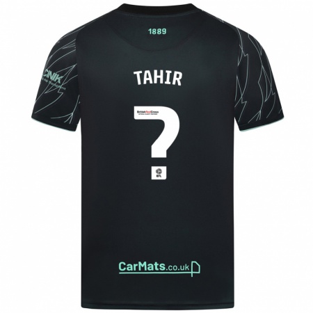 Kandiny Kinder Zain Tahir #0 Schwarz Grün Auswärtstrikot Trikot 2024/25 T-Shirt