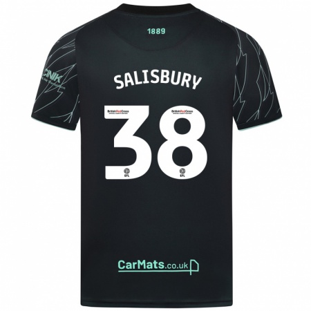 Kandiny Kinder Chloe Salisbury #38 Schwarz Grün Auswärtstrikot Trikot 2024/25 T-Shirt