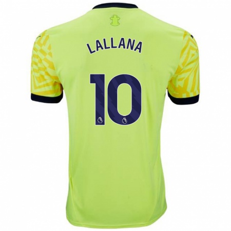 Kandiny Kinder Adam Lallana #10 Gelb Auswärtstrikot Trikot 2024/25 T-Shirt