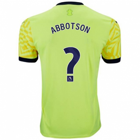 Kandiny Kinder Oscar Abbotson #0 Gelb Auswärtstrikot Trikot 2024/25 T-Shirt