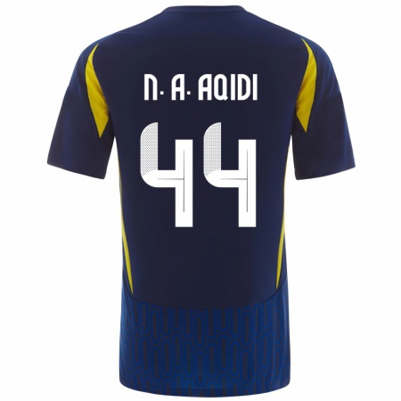 Kandiny Kinder Nawaf Al-Aqidi #44 Blau Gelb Auswärtstrikot Trikot 2024/25 T-Shirt