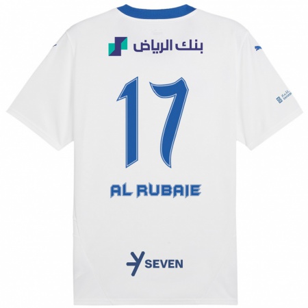 Kandiny Kinder Mohammed Al-Rubaie #17 Weiß Blau Auswärtstrikot Trikot 2024/25 T-Shirt