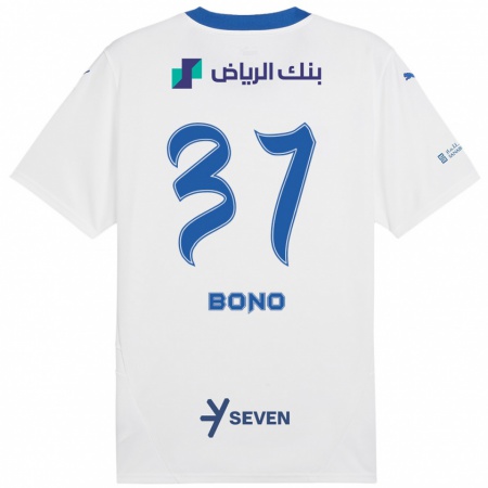 Kandiny Kinder Bono #37 Weiß Blau Auswärtstrikot Trikot 2024/25 T-Shirt