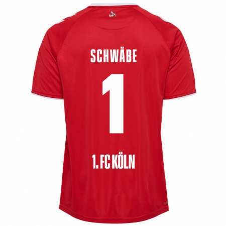 Kandiny Kinder Marvin Schwäbe #1 Rot Weiß Auswärtstrikot Trikot 2024/25 T-Shirt