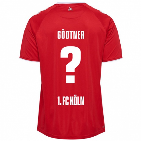 Kandiny Kinder Matteo Gödtner #0 Rot Weiß Auswärtstrikot Trikot 2024/25 T-Shirt