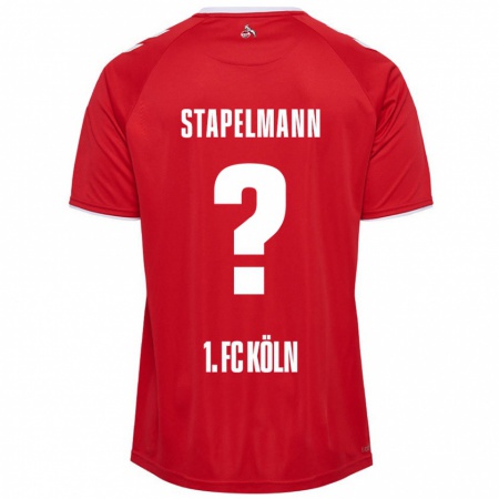 Kandiny Kinder Luis Stapelmann #0 Rot Weiß Auswärtstrikot Trikot 2024/25 T-Shirt