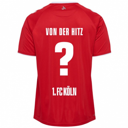 Kandiny Kinder Justin Von Der Hitz #0 Rot Weiß Auswärtstrikot Trikot 2024/25 T-Shirt