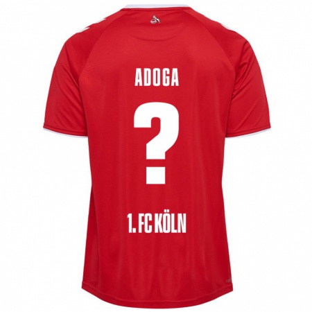 Kandiny Kinder Brian Adoga #0 Rot Weiß Auswärtstrikot Trikot 2024/25 T-Shirt