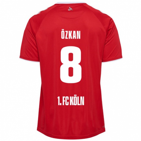 Kandiny Kinder Mikail Özkan #8 Rot Weiß Auswärtstrikot Trikot 2024/25 T-Shirt