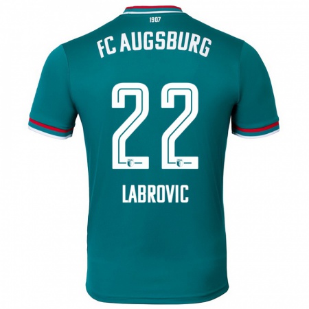 Kandiny Kinder Nediljko Labrovic #22 Dunkelgrün Auswärtstrikot Trikot 2024/25 T-Shirt