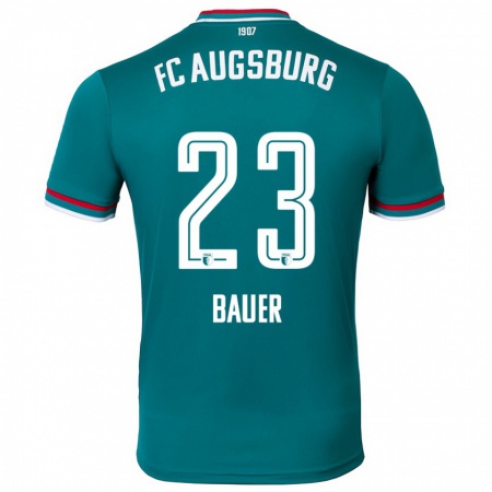 Kandiny Kinder Maximilian Bauer #23 Dunkelgrün Auswärtstrikot Trikot 2024/25 T-Shirt