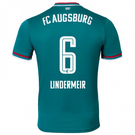 Kandiny Kinder Dominik Lindermeir #6 Dunkelgrün Auswärtstrikot Trikot 2024/25 T-Shirt