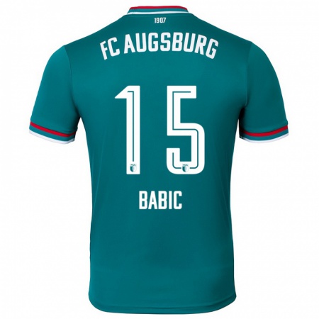 Kandiny Kinder David Babic #15 Dunkelgrün Auswärtstrikot Trikot 2024/25 T-Shirt