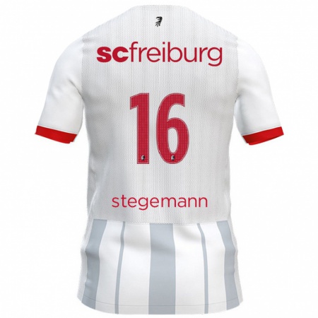 Kandiny Kinder Greta Stegemann #16 Weiß Grau Auswärtstrikot Trikot 2024/25 T-Shirt